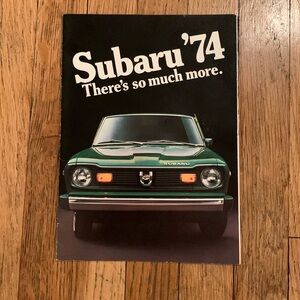1974 Subaru Original Sales Brochure GL Coupe, Sedan, 2-door and Wagon Fold out